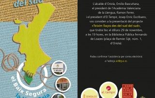 Invitación a la inauguració del projecte "Teixim llaços des del sud del sud"