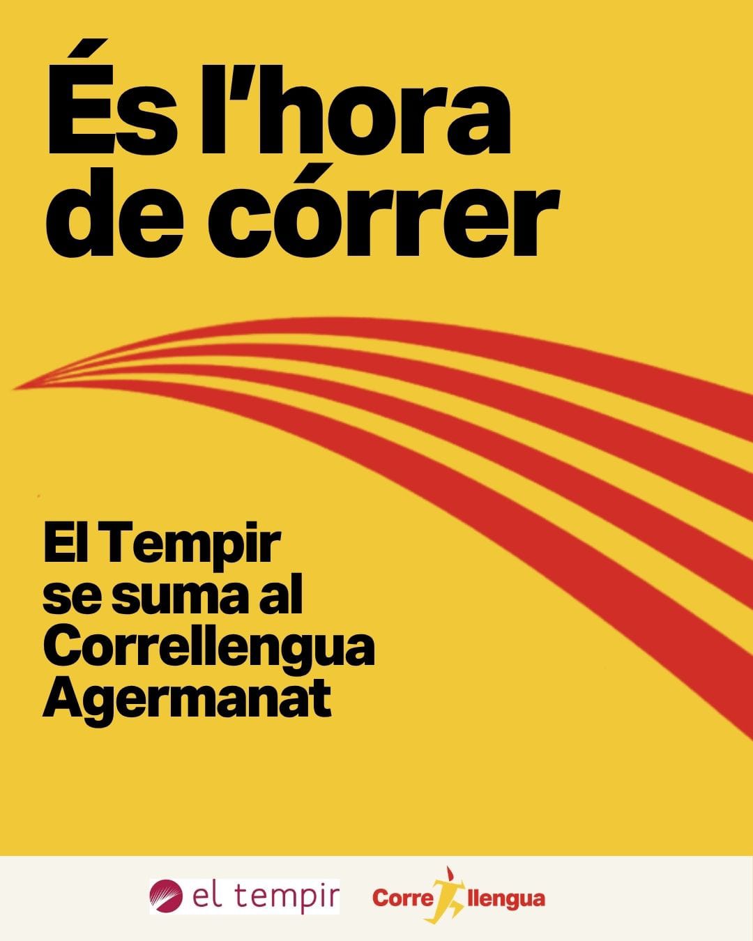 El Tempir se suma al Correllengua Agermanat. Vine i participa el 27 d’abril a Elx